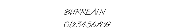 Fuente SURREALN.TTF
