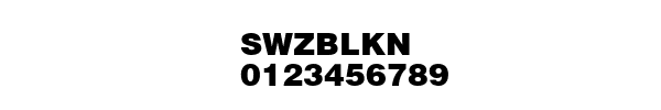 Fuente SWZBLKN.TTF