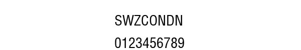 Fuente SWZCONDN.TTF
