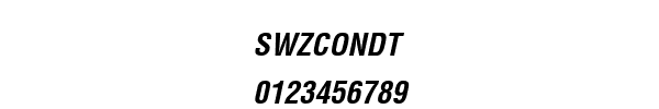 Fuente SWZCONDT.TTF