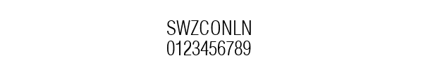 Fuente SWZCONLN.TTF