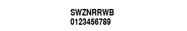 Fuente SWZNRRWB.TTF