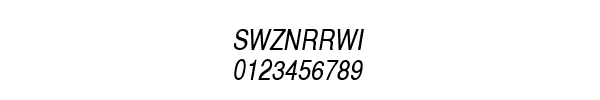 Fuente SWZNRRWI.TTF