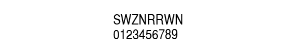 Fuente SWZNRRWN.TTF