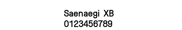 Fuente Saenaegi XB.ttf