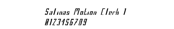 Fuente Salinas Motion Clerk 1.ttf
