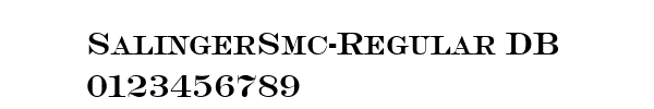 Fuente SalingerSmc-Regular DB.ttf