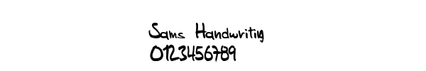 Fuente Sams Handwriting.ttf