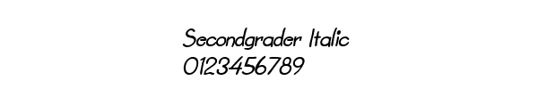 Fuente Secondgrader Italic.ttf