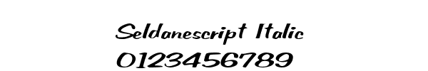 Fuente Seldanescript Italic.ttf