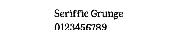 Fuente Seriffic Grunge.ttf