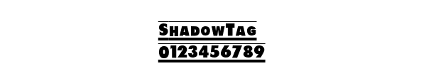 Fuente ShadowTag.ttf