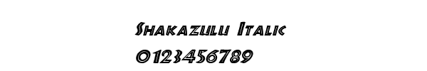 Fuente Shakazulu Italic.ttf