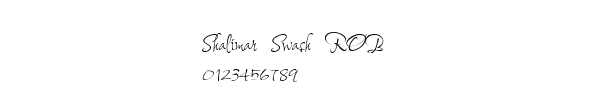 Fuente Shalimar Swash ROB.ttf