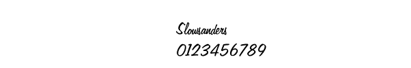 Fuente Slowsanders.ttf
