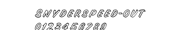 Fuente Snyderspeed-out.ttf
