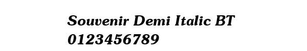 Fuente Souvenir Demi Italic BT.ttf