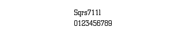 Fuente Sqrs711l.ttf
