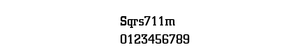 Fuente Sqrs711m.ttf