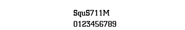 Fuente SquS711M.ttf