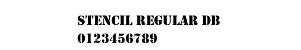 Fuente Stencil Regular DB.ttf