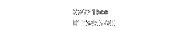 Fuente Sw721bco.ttf