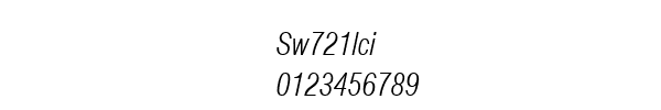 Fuente Sw721lci.ttf