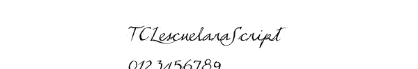 Fuente TCLescuelaraScript.TTF