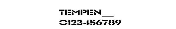 Fuente TEMPEN__.TTF
