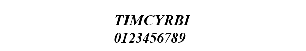 Fuente TIMCYRBI.TTF