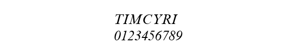 Fuente TIMCYRI.TTF