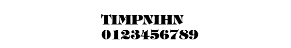 Fuente TIMPNIHN.TTF