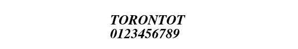 Fuente TORONTOT.TTF