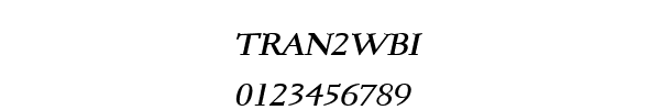 Fuente TRAN2WBI.TTF