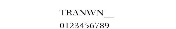 Fuente TRANWN__.TTF