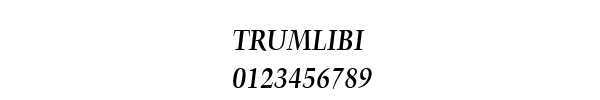 Fuente TRUMLIBI.TTF