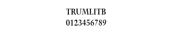 Fuente TRUMLITB.TTF