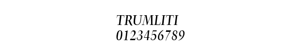 Fuente TRUMLITI.TTF