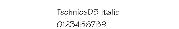 Fuente TechnicsDB Italic.ttf