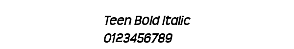 Fuente Teen Bold Italic.ttf