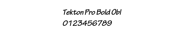 Fuente Tekton Pro Bold Obl.ttf