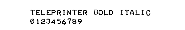 Fuente Teleprinter Bold Italic.ttf