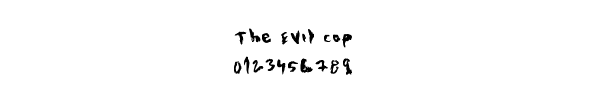 Fuente The Evil Cop.ttf