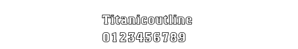 Fuente Titanicoutline.ttf