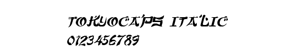 Fuente Tokyocaps Italic.ttf