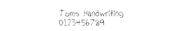 Fuente Toms Handwriting.ttf