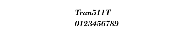 Fuente Tran511T.ttf