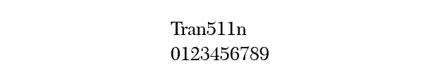Fuente Tran511n.ttf