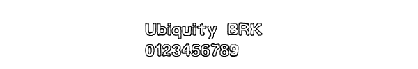 Fuente Ubiquity BRK.ttf