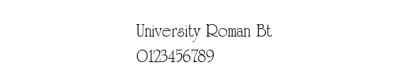 Fuente University Roman Bt.ttf